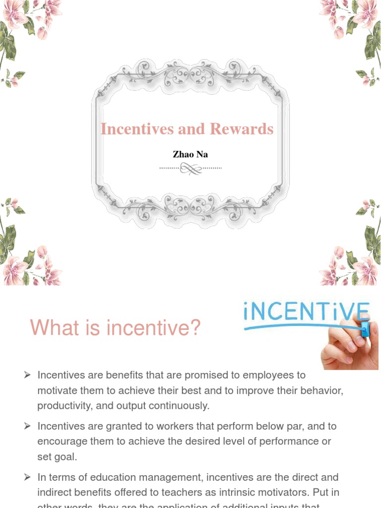 Incentives vs. Rewards Explained | PDF | Incentive | Motivation