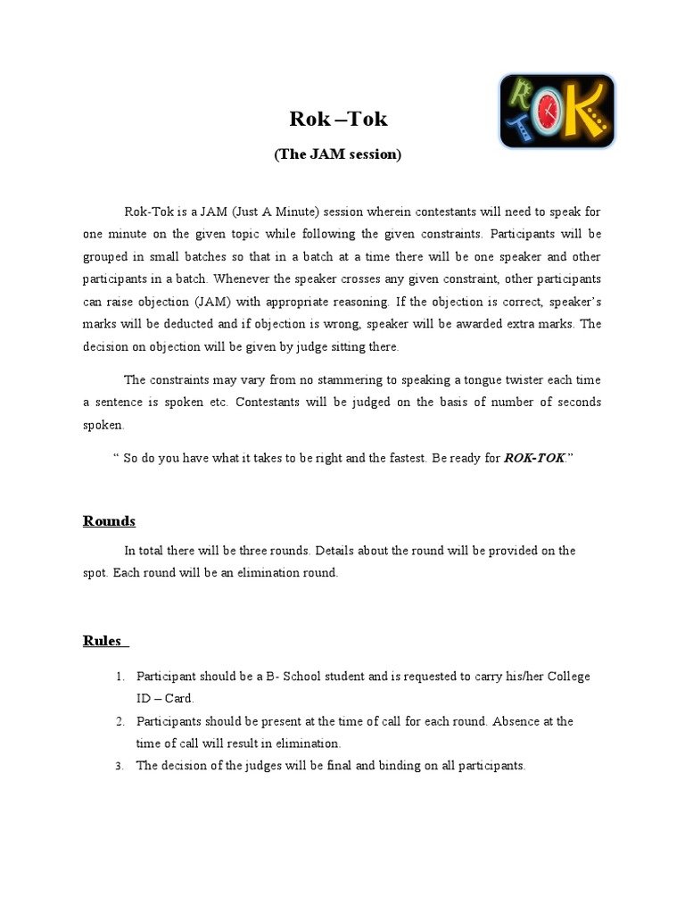 Rok Tok | PDF