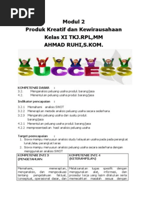 Modul 2 Produk Kreatif Dan Kewirausahaan Docx
