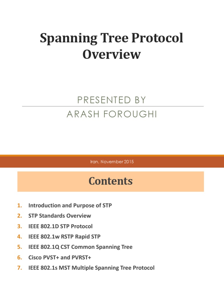 Spanning Tree Protocol Guide | PDF | Computer Network | Physical Layer ...