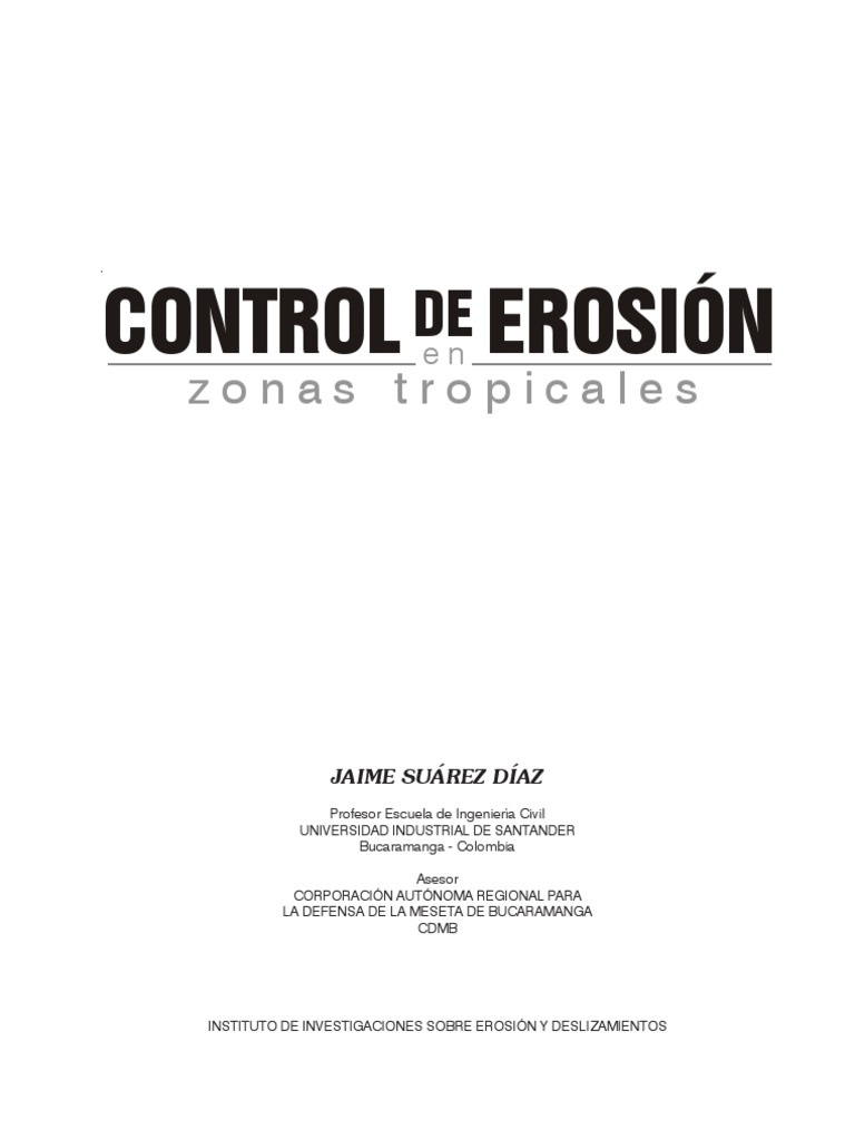 Control de Erosion en Zonas Tropicales PDF, PDF, Nube