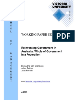 Reinventing Government in Australia Whole of Government in A Federation PDF