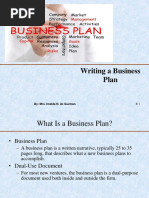 Chapter 6 Writing A Business Plan