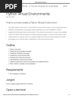 Python Virtual Environments: Outline