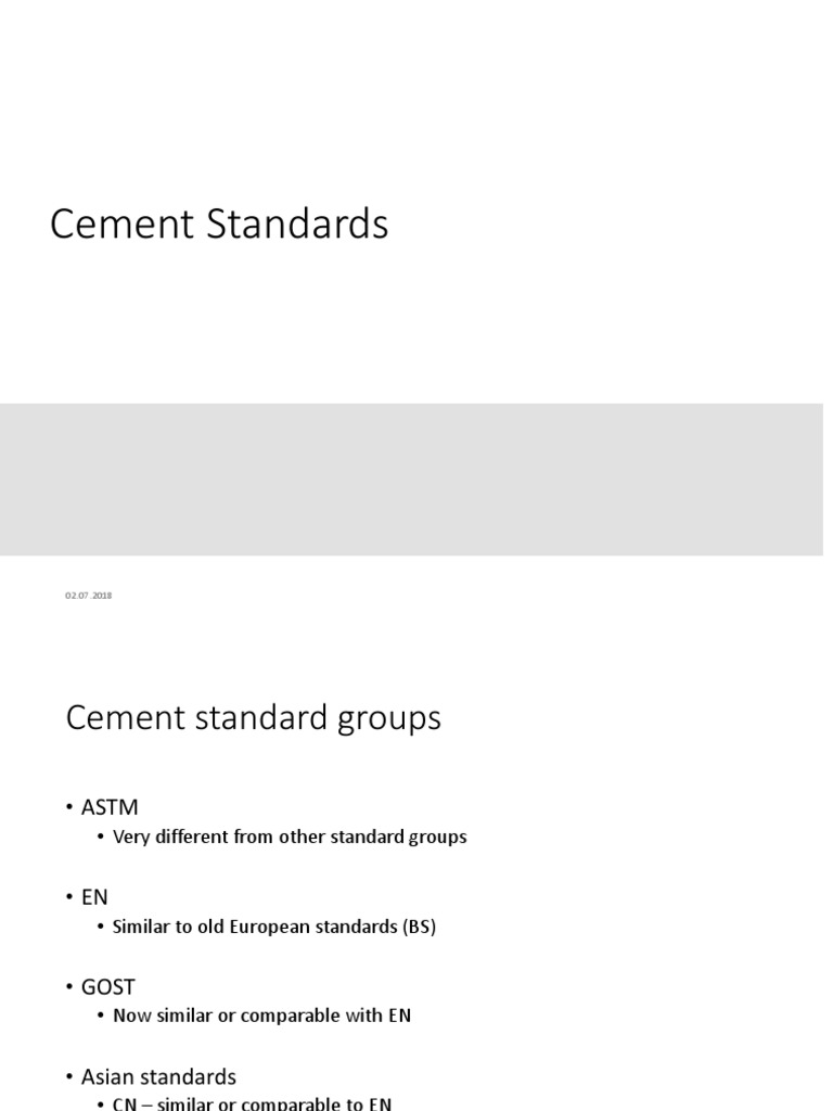 Comprehensive Guide to Cement Standards | PDF | Concrete | Cement