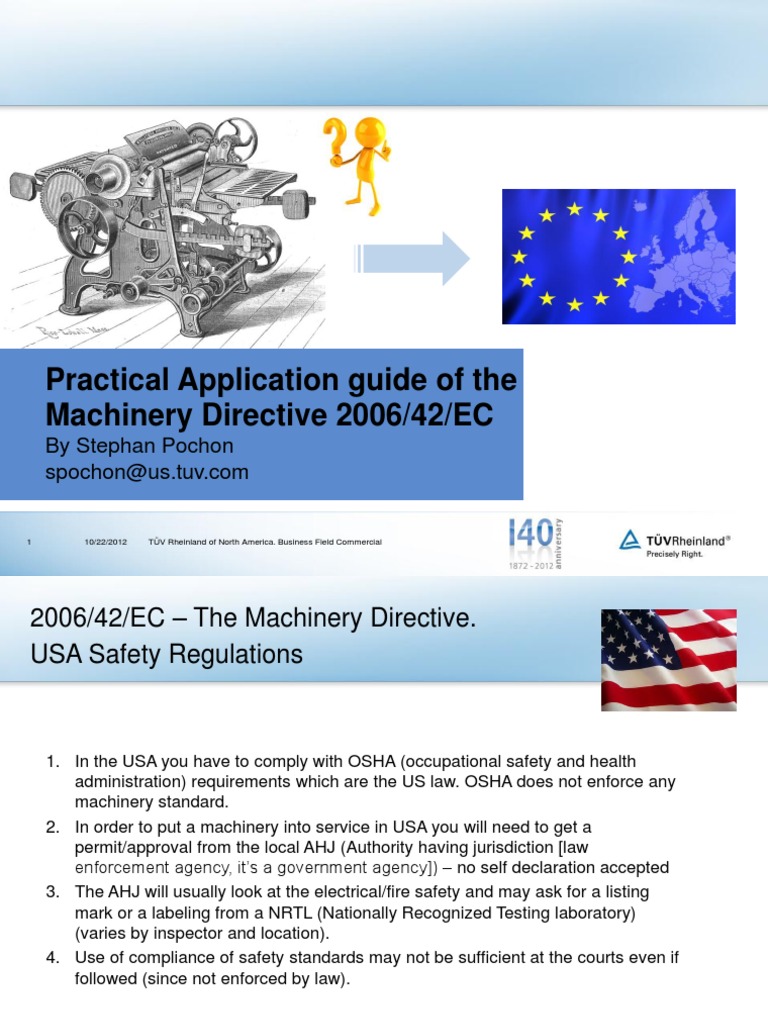 Machinery Directive 2006 42 Ec Summary