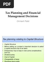 Tax Planning and Financial Management Decisions: CA Aarti Patki