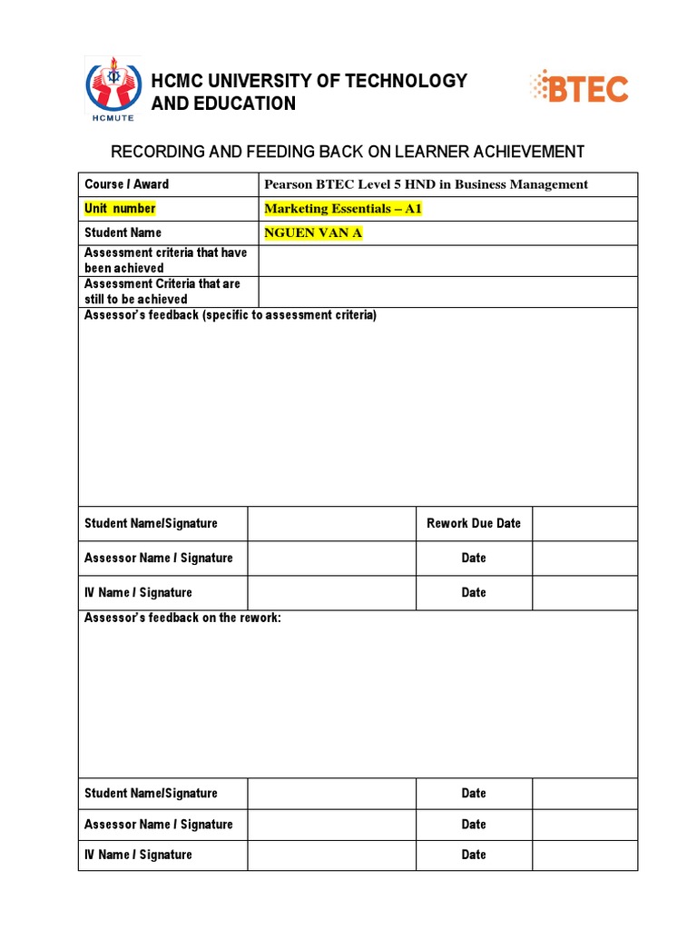 Assignment Cover Page - BM | PDF