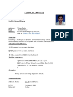 Curriculum Vitae CV Resume for Lokesh Sharma