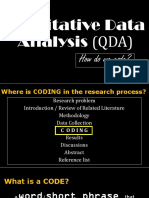Qualitative Data Analysis (QDA) : How Do We Code?