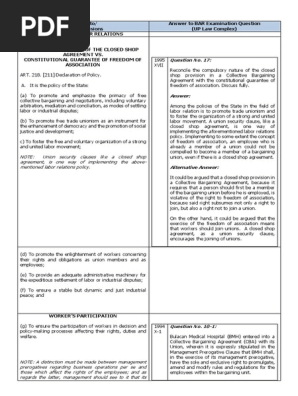 Quick Review - Labor Relations.docx