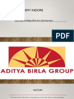 Ibmr Ips Academy Indore: Internship in Aditya Birla Sun Life Insurance