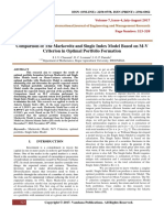 Comparison of The Markowitz and Single Index Model Based On M-V Criterion in Optimal Portfolio Formation