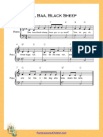 Baa Baa Black Sheep Very Easy Piano C Major PDF