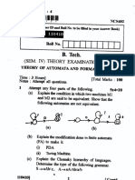 Theory of Automata and Formal Language (NCS 402) 2015 PDF