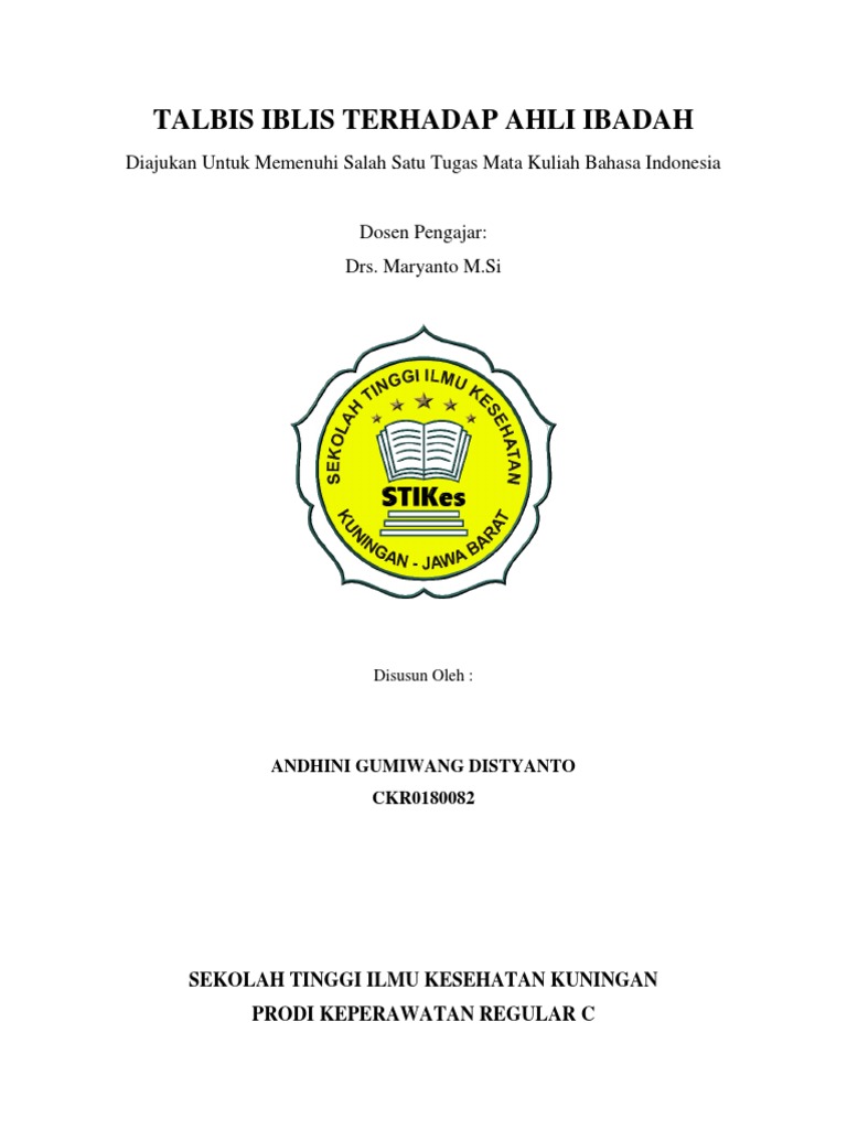 Makalah Talbis Iblis Terhadap Ahli Ibadah Pdf
