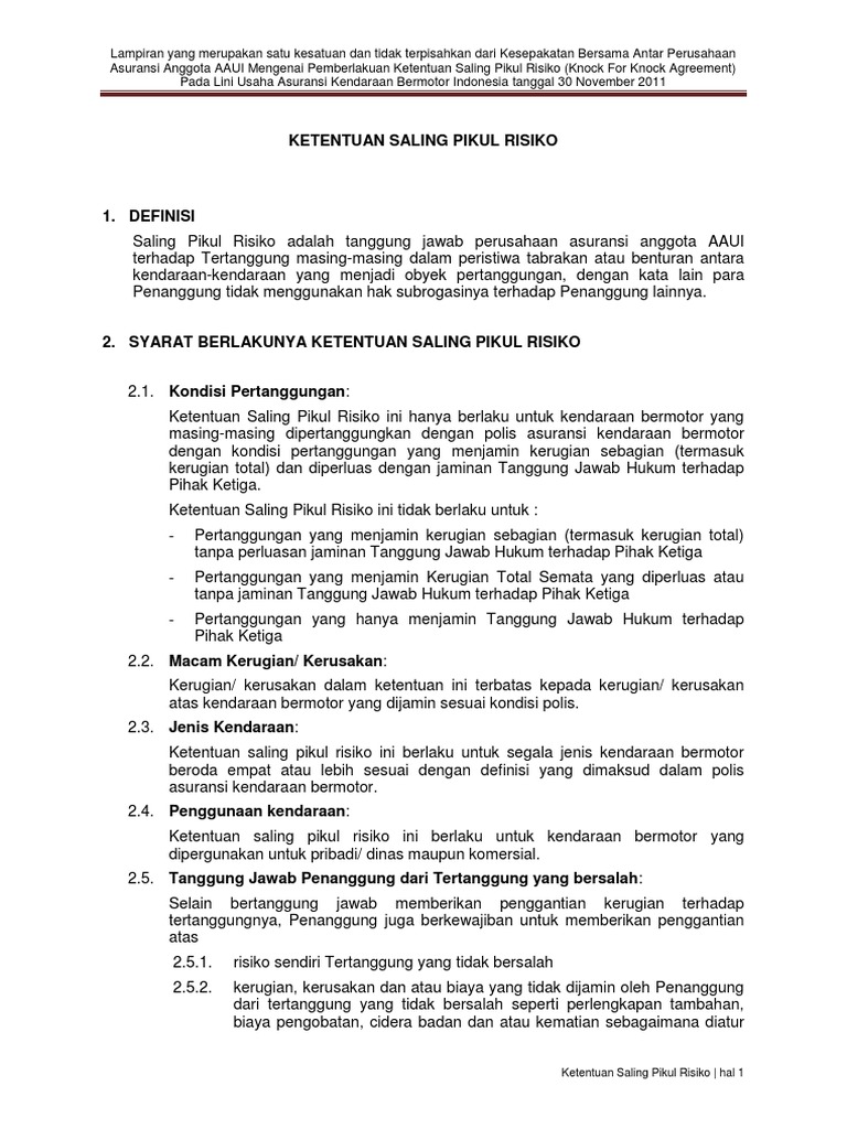 Knock For Knock Agreement PDF