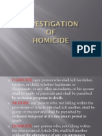 Investigation of Homicide