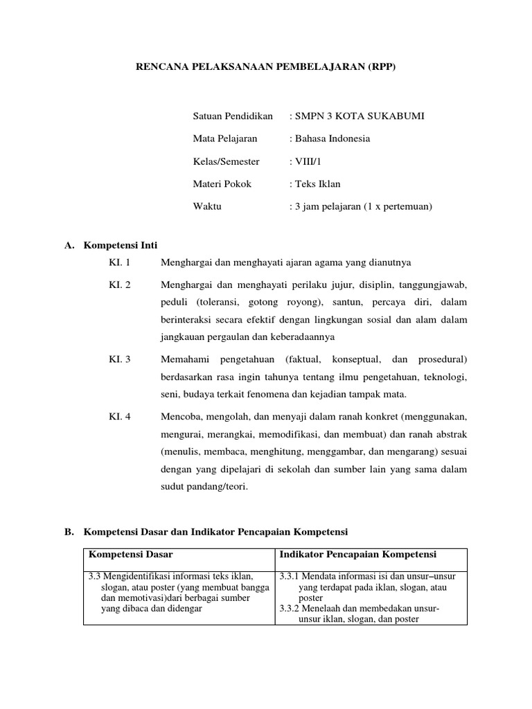 3 Rpp Teks Iklan Docx