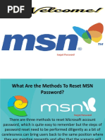 What Are the Methods To Reset MSN Password?