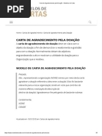Carta de Agradecimento Pela Doação – Modelos de Carta