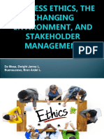 BUSINESS ETHICS, STAKEHOLDERS AND ENVIRONMENT