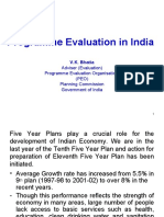 Programme Evaluation in India