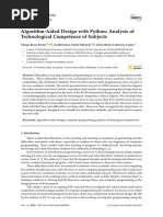 Algorithm-Aided Design With Python -- Analysis of Technological Competence of Subjects