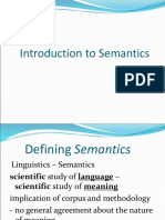 Introduction To Semantics