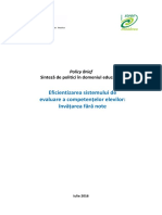 Invatarea Fara Note - Sinteza de Politici PDF