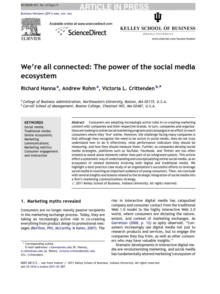 We Re All Connected The Power of The Social Media | PDF | Social Media ...
