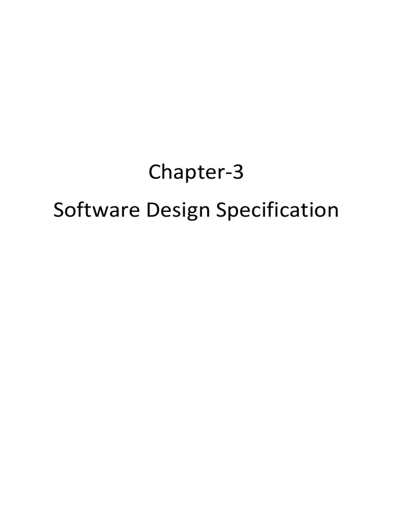 Chapter-3 Software Design Specification | PDF | Software Testing | Port ...