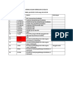 Jadwal Kuliah Kurikulum s2 Kelas B