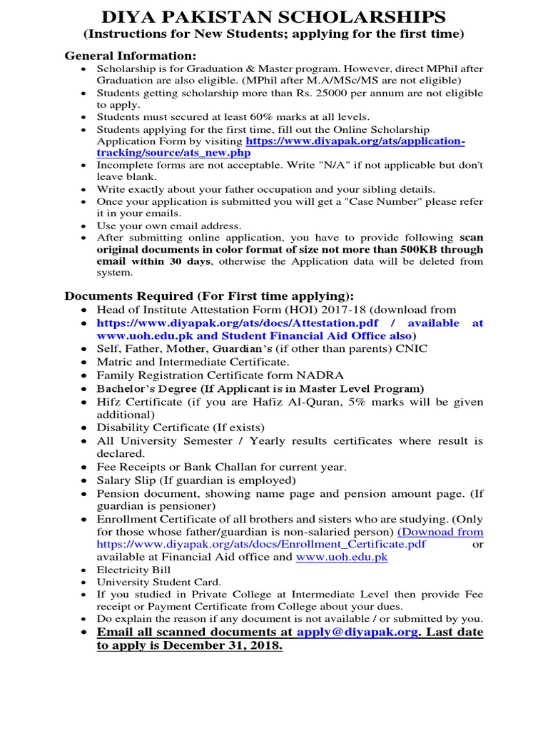 Instructions For New Students Applying For The First Time | PDF ...
