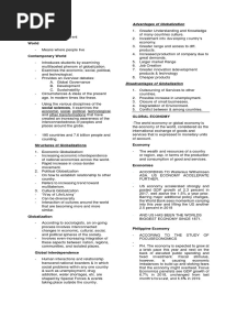 Contemporary World MIdterm 1
