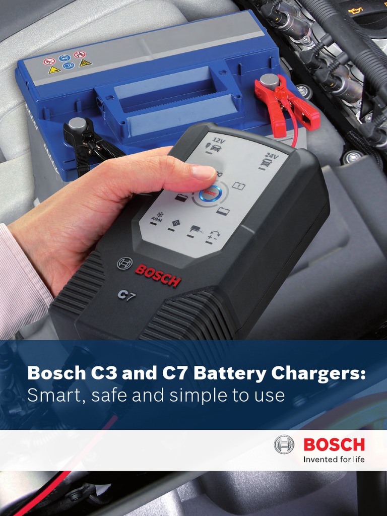 Bosch C3 and C7 Battery Chargers Smart, Safe and Simple To Use PDF