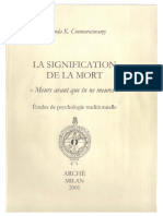 La Signification de La Mort - Ananda K. Coomaraswamy PDF