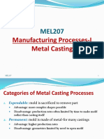 MEL207 Metal Casting Processes Guide