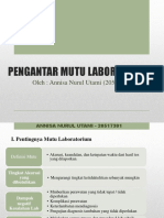 Pengantar Mutu Laboratorium