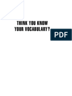 Think You Know Your Vocabulary