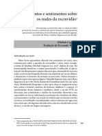 Pensamentos sobre os males da escravidão