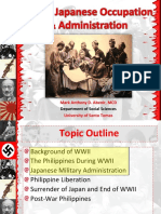 Lec 7 - Japanese Occupation Administration PDF