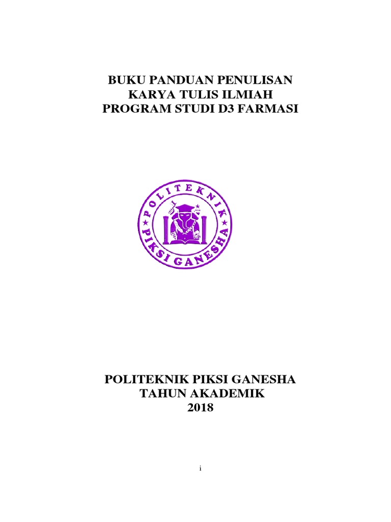 Panduan Karya Tulis Ilmiah Diii Farmasi Pdf