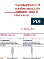 Identification and Microscopic Differences between Digitalis Purpurea and Digitalis Lanata