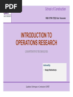 Lecture 1 Introduction To OR (Compatibility Mode) PDF