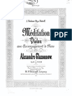 Meditation - Alexander Glazunov PDF