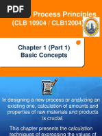 CLB 10904 / CLB12004: Chemical Process Principles