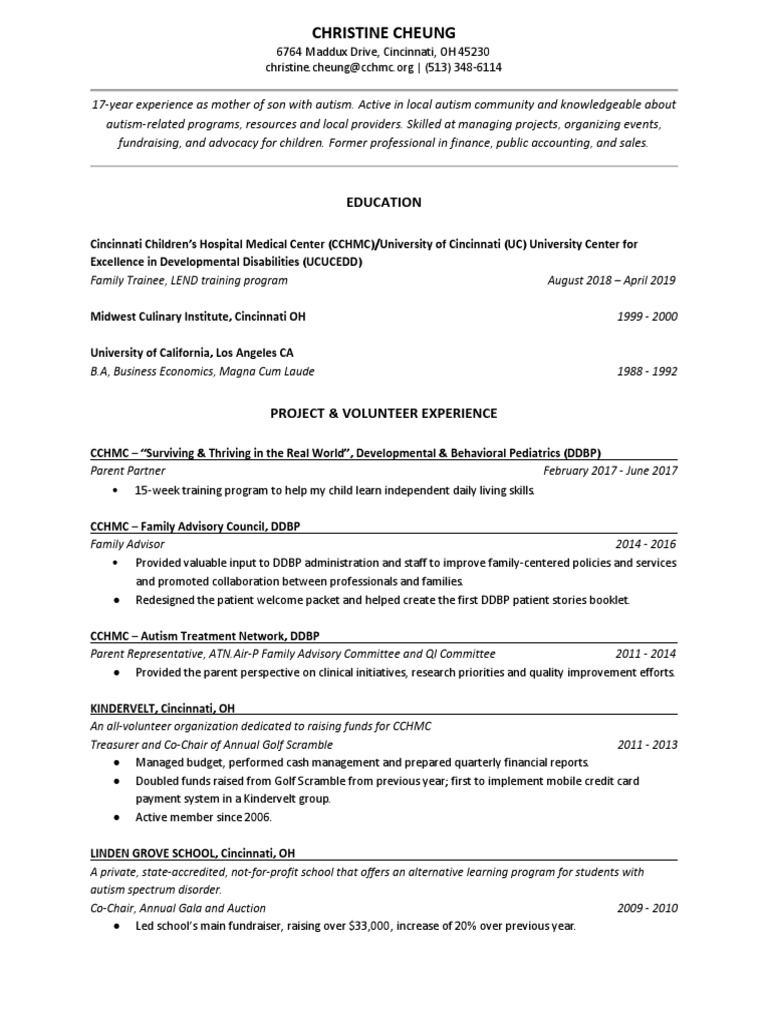 EPortfolio Resume PDF Health Care