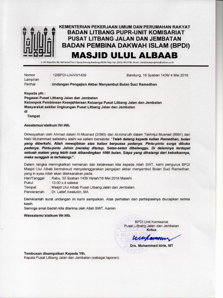 730+ Contoh Undangan Pengajian Bulan Ramadhan Gratis Terbaru