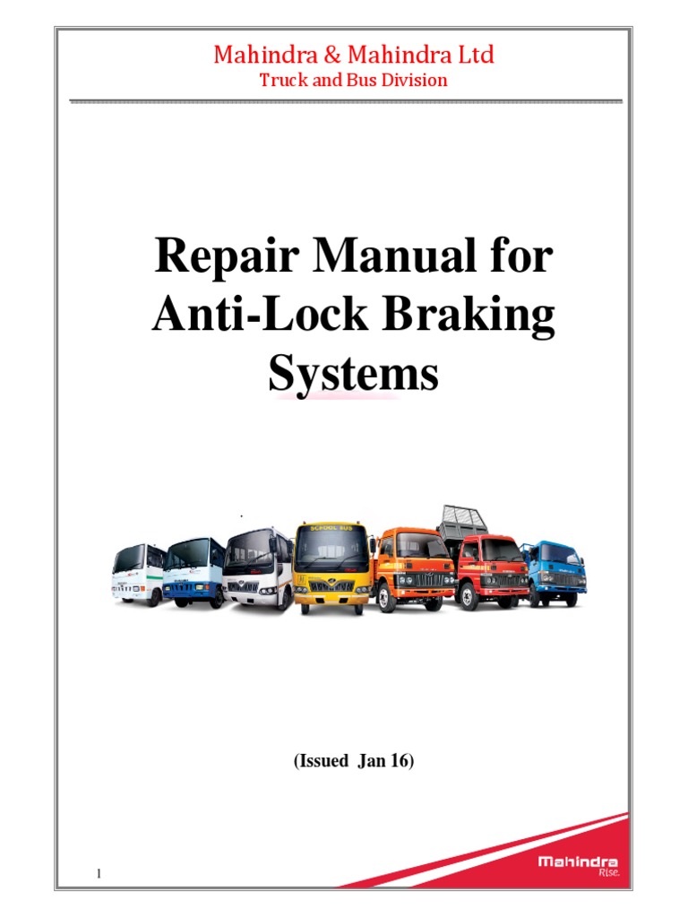 Abs Workshop Manual | PDF | Anti Lock Braking System | Brake